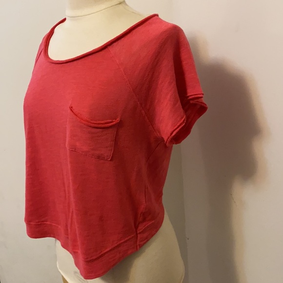 Free People We The Free Short Sleeved Red Crop Top, Medium - Picture 2 of 11